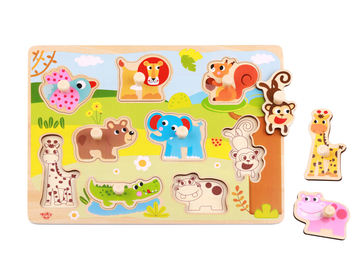 Tooky Toy Animal Peg Puzzle