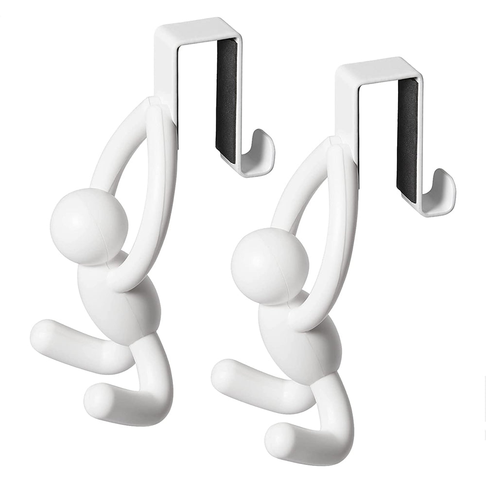 2pc Umbra Buddy Over The Cabinet Door Hook White 6x7.4x13cm