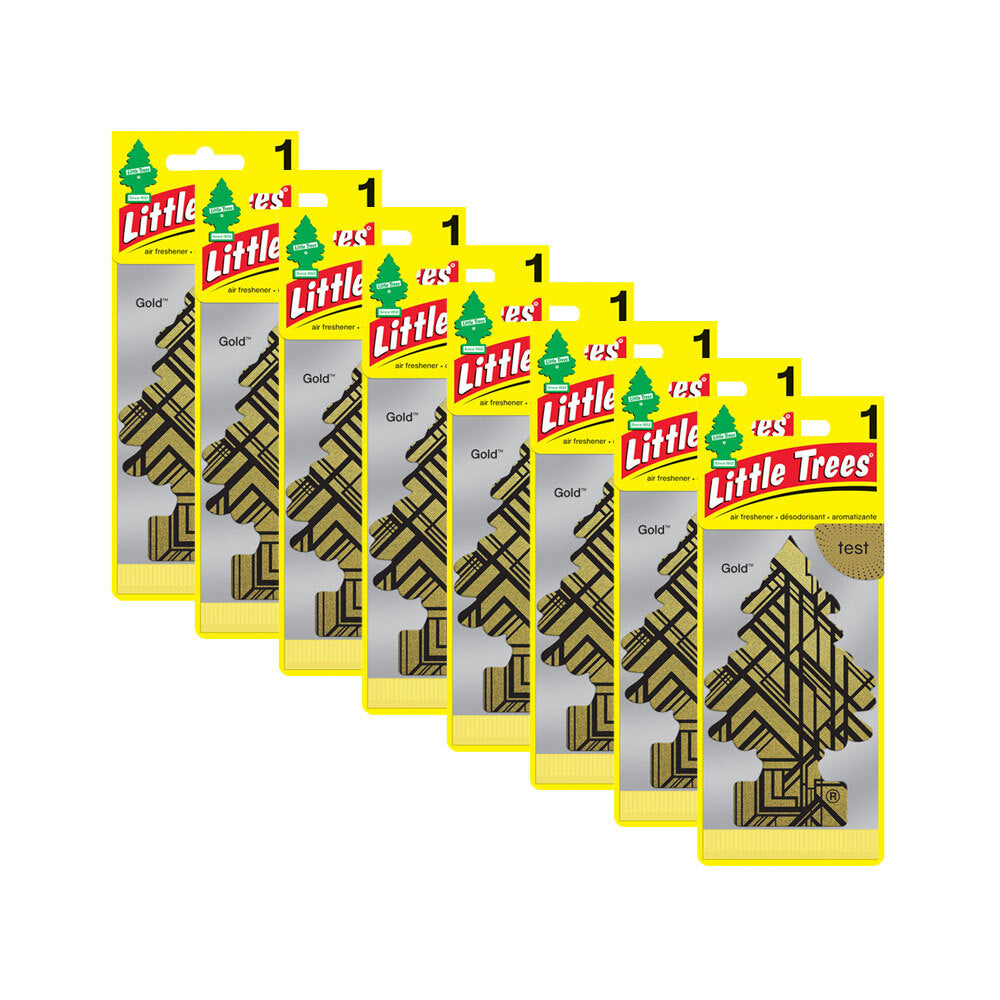 8PK Little Tree Gold Car Scent Fragrance Air Freshener 4x12cm