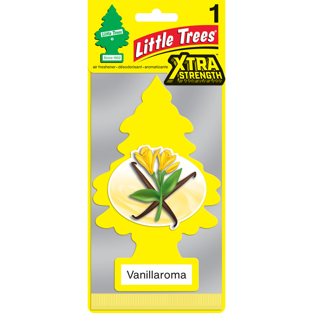 6PK Little Tree Extra Strength Vanilla Car Scent Fragrance 4x12cm