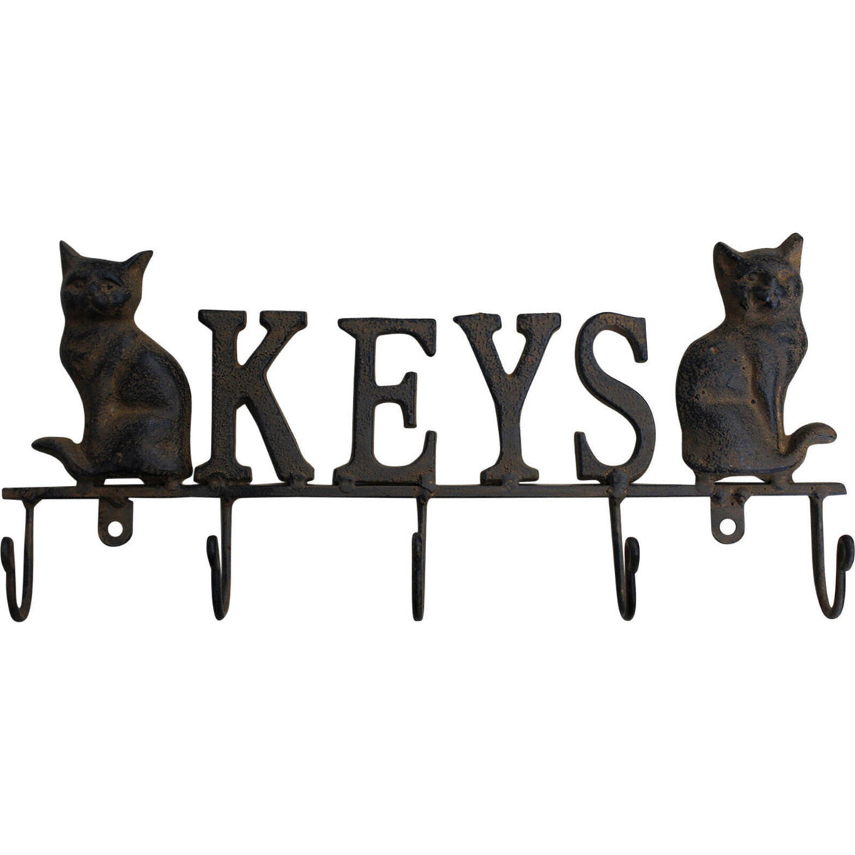 LVD Double Cat Keys Hook Metal 29cm Wall Mounted Organiser