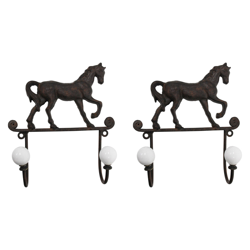 2PK LVD Double Horse Hook Decorative Home Decor Organisation