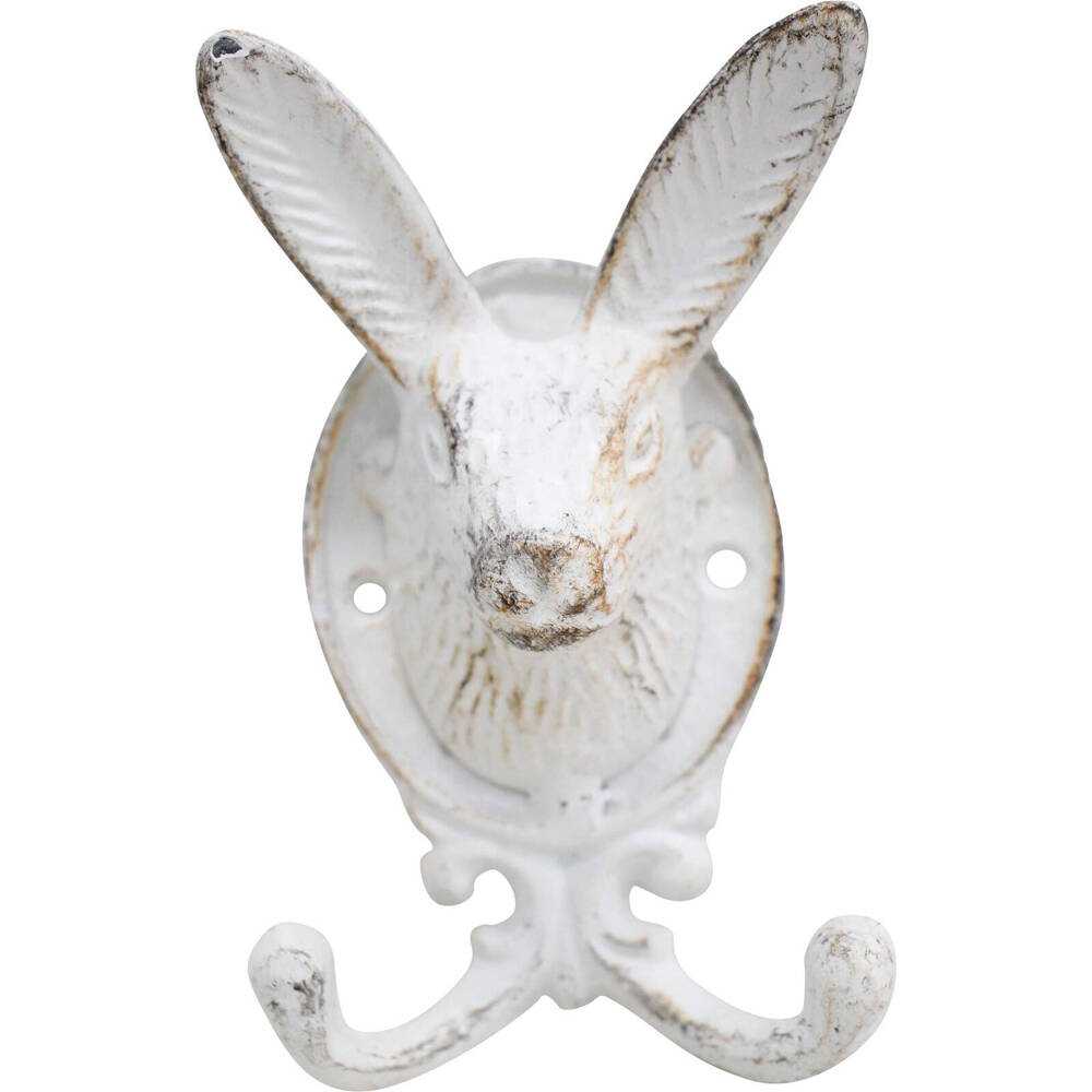 2PK LVD Rabbit Hook/Hanger Wall Mounted 8.5x14cm - White