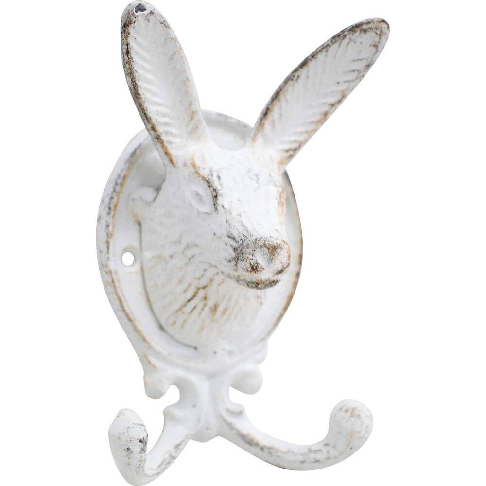 2PK LVD Rabbit Hook/Hanger Wall Mounted 8.5x14cm - White