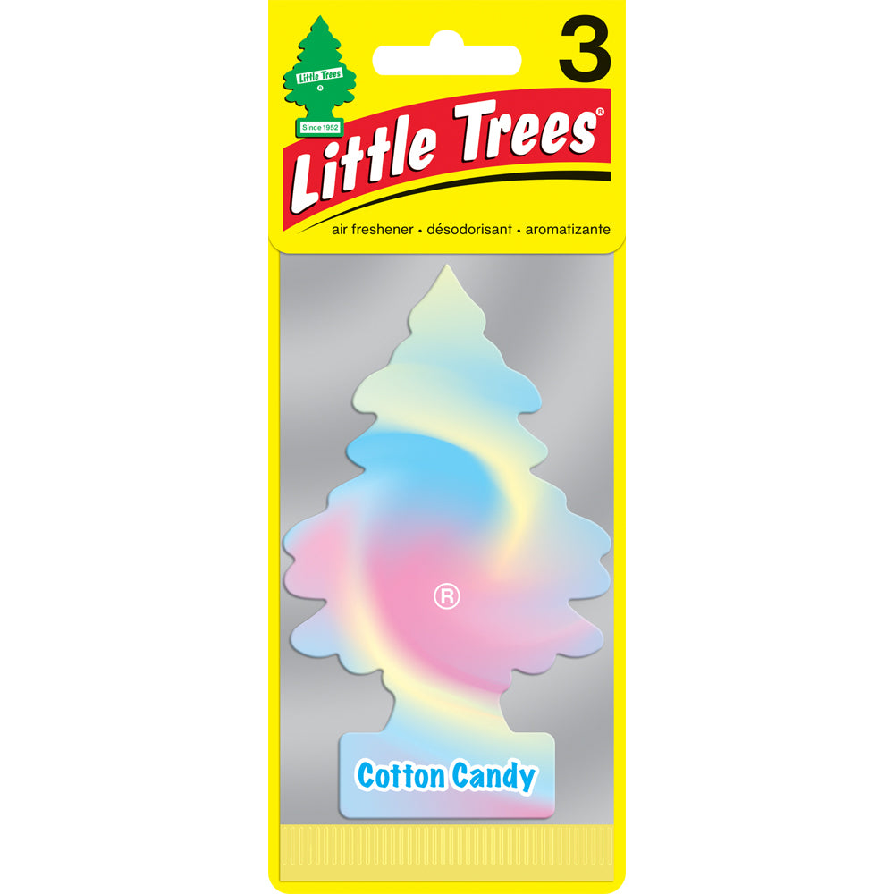 4PK Little Tree 3 Pack Cotton Candy Car Air Freshener Long-Lasting Scent 12x4cm