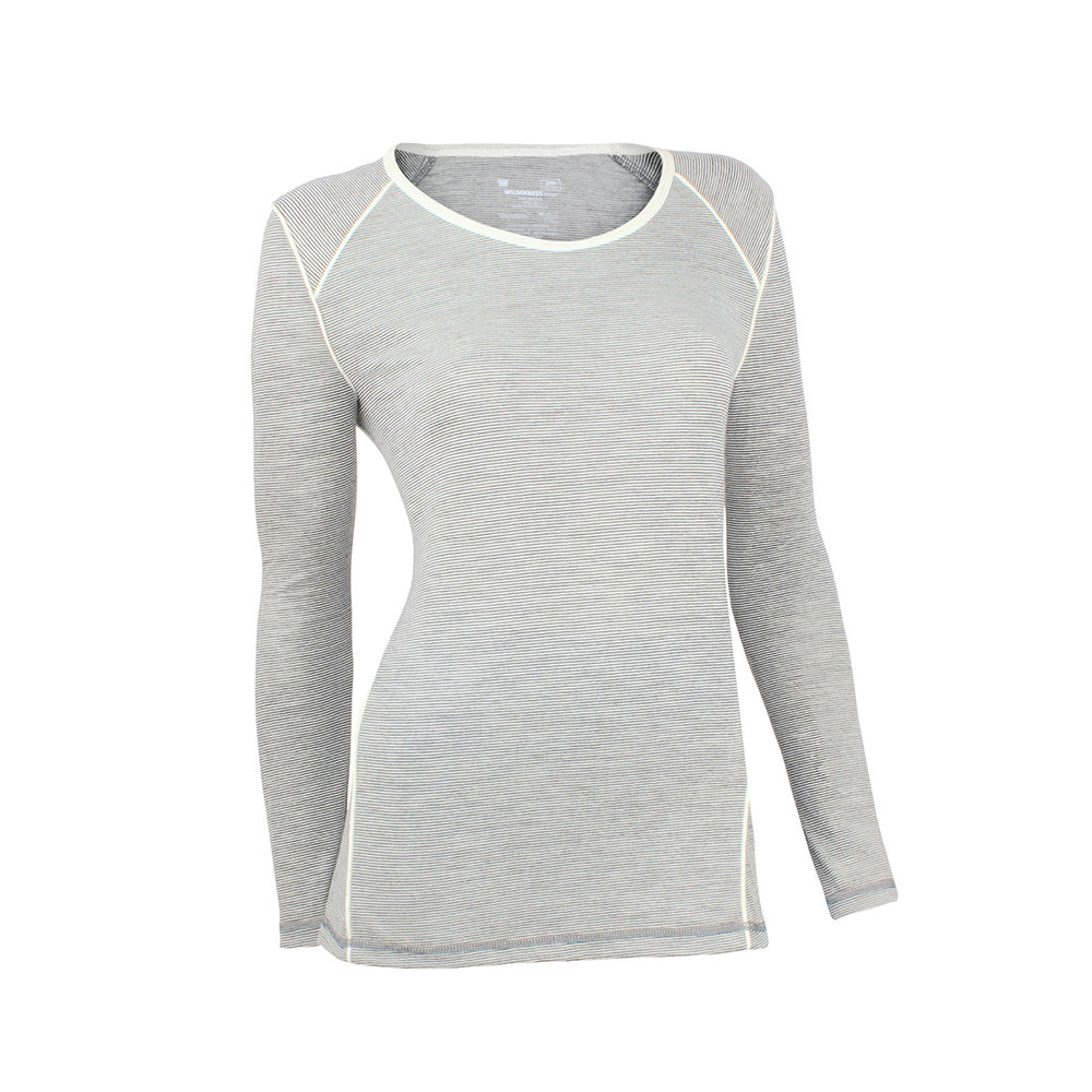 Wilderness Womens Long Sleeve Tee Top Size 10 Activewear Grey Heather