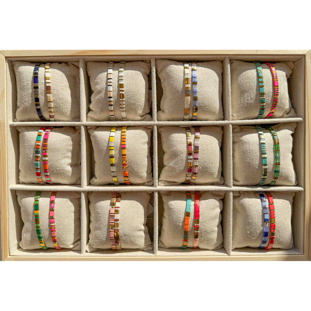 Urban Timber Bracelet Storage Display Jewellery Box Natural/Metallic