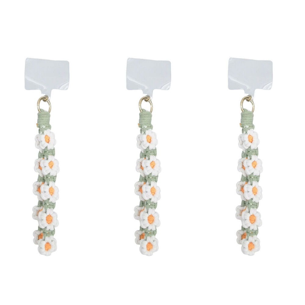 3PK Urban Daisy Universal Phone Wrist Strap Cord Accessory Green/White