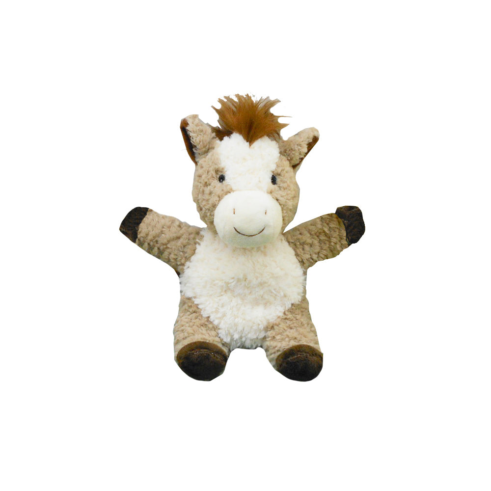 2PK Urban Products Curly 18cm Horse Soft Fabric Animal Plush Toy - Brown 0M+