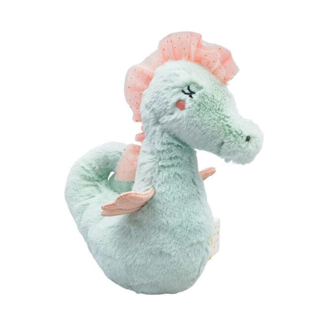 2PK Urban Seahorse Rattle Stuffed Animal Plush Baby Soft Toy 19cm Blue