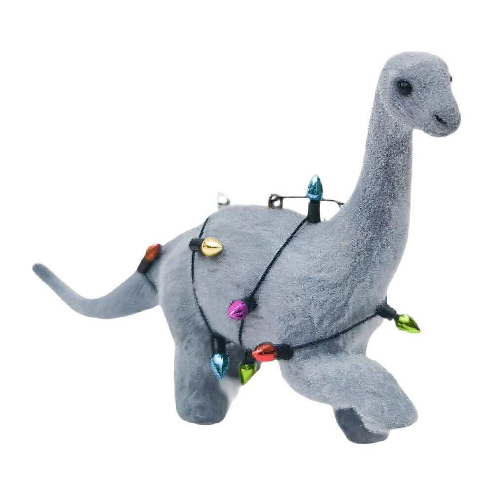 2PK Urban Bronty Dinosaur Hanging Christmas Decoration 16cm Blue