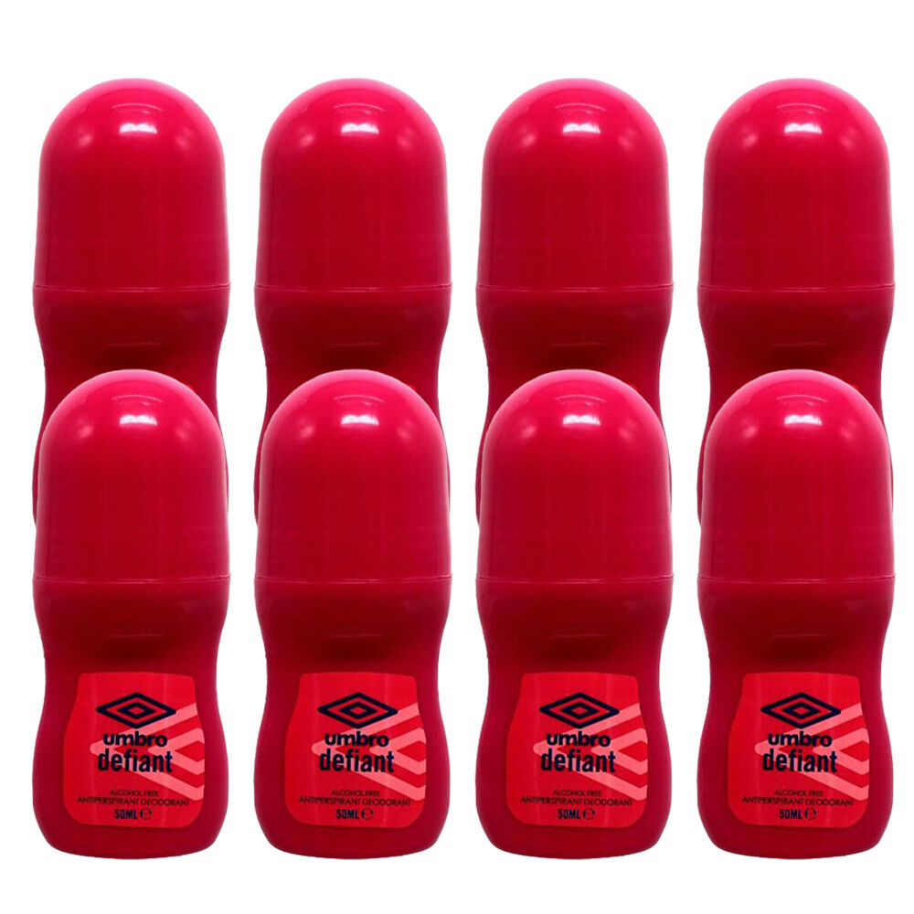 8PK Umbro Men Compact Anti-Perspirant Underarm Roll On Deodorant 50ml Defiant
