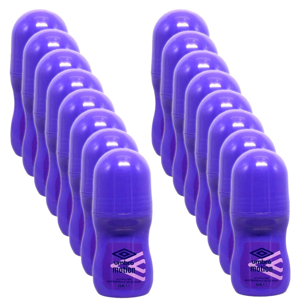 16PK Umbro Men Compact Anti-Perspirant Underarm Roll On Deodorant 50ml Motion