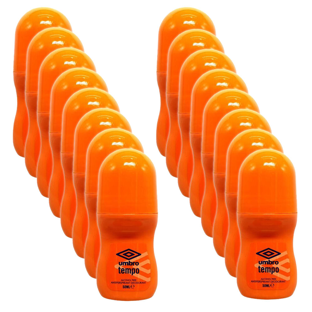 16PK Umbro Men Compact Anti-Perspirant Underarm Roll On Deodorant 50ml Tempo