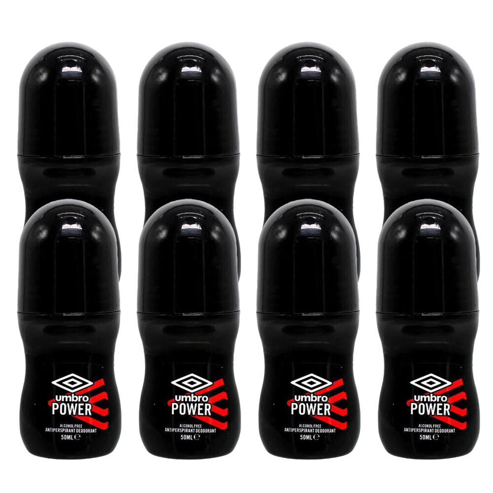 8PK Umbro Men Compact Anti-Perspirant Underarm Roll On Deodorant 50ml Power