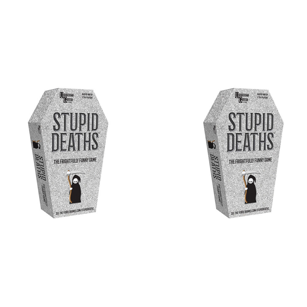 2PK Scholastic Stupid Deaths Tin Playing Card Game 2-4 Players 12Y+