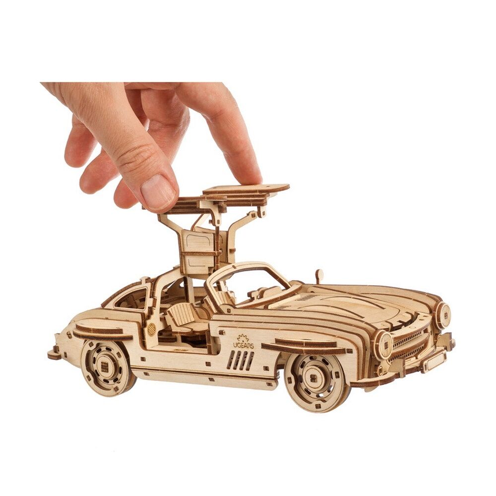 UGears Winged Sports Coupe Model Wooden 3D Puzzle w/Spring Motor 262pc 14y+