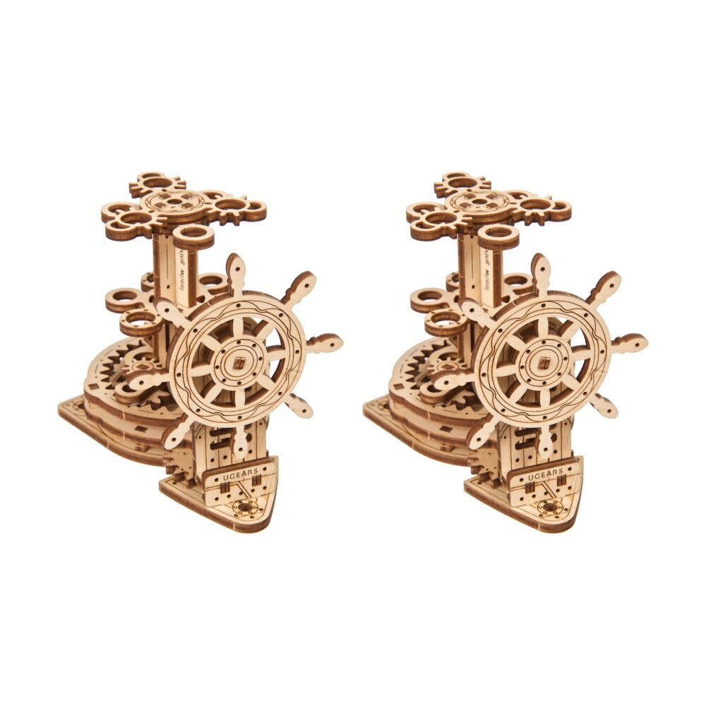 2PK UGears Wheel Organiser 2.0 Wooden 3D Puzzle Desk Pen/Pencil Holder 51pc 8y+