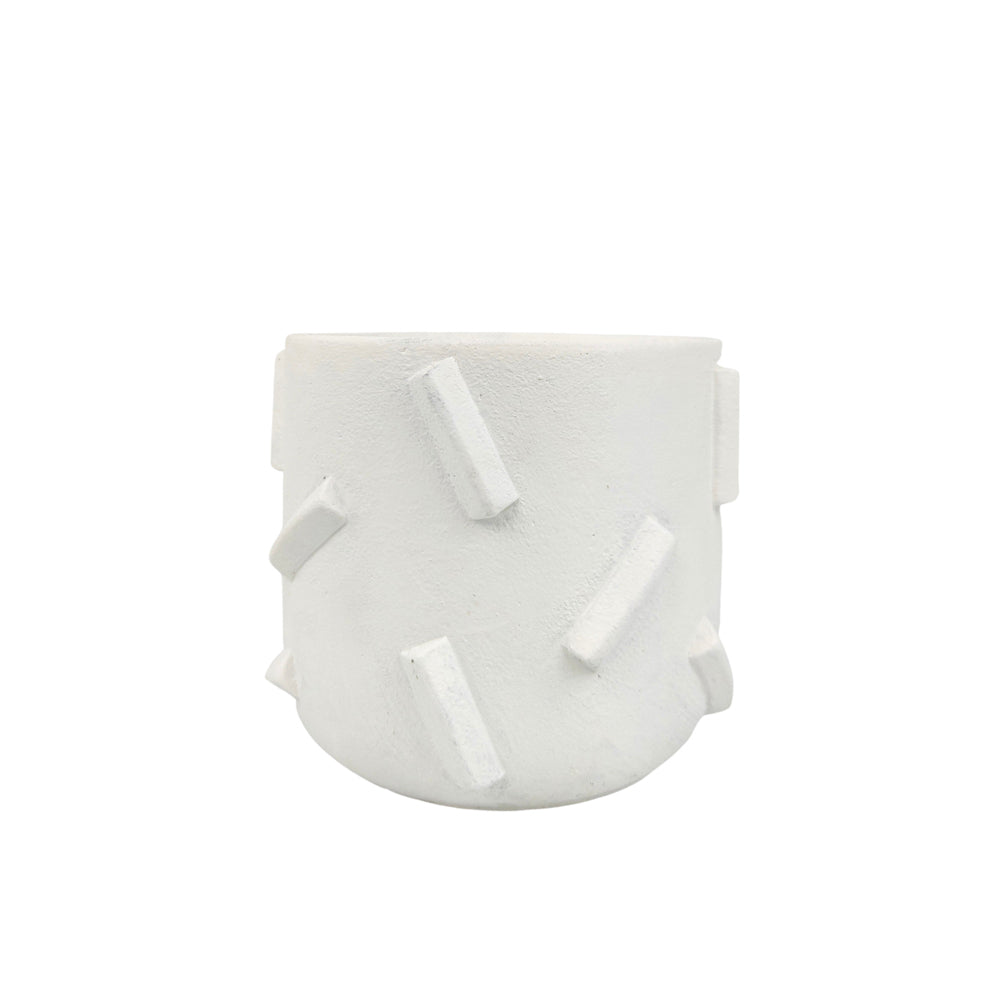 4x Urban Felix 13cm Concrete Planter Pot Small - White
