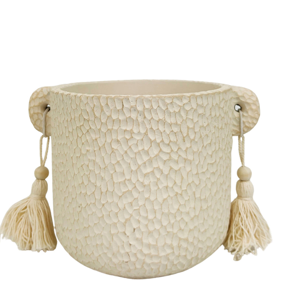 2x Urban Kinsley 13cm Concrete Planter Pot Small - Cream