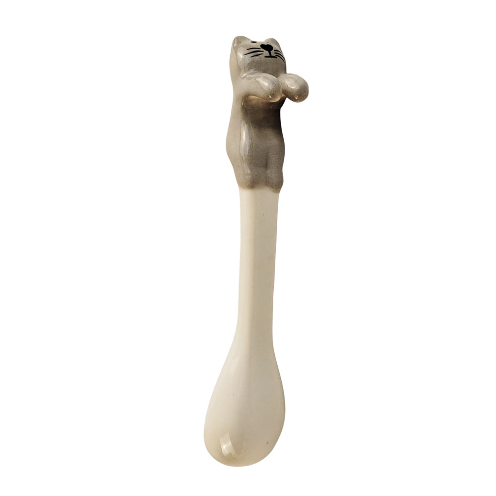 3x Urban 12cm Cat Ceramic Hanging Spoon For Mug