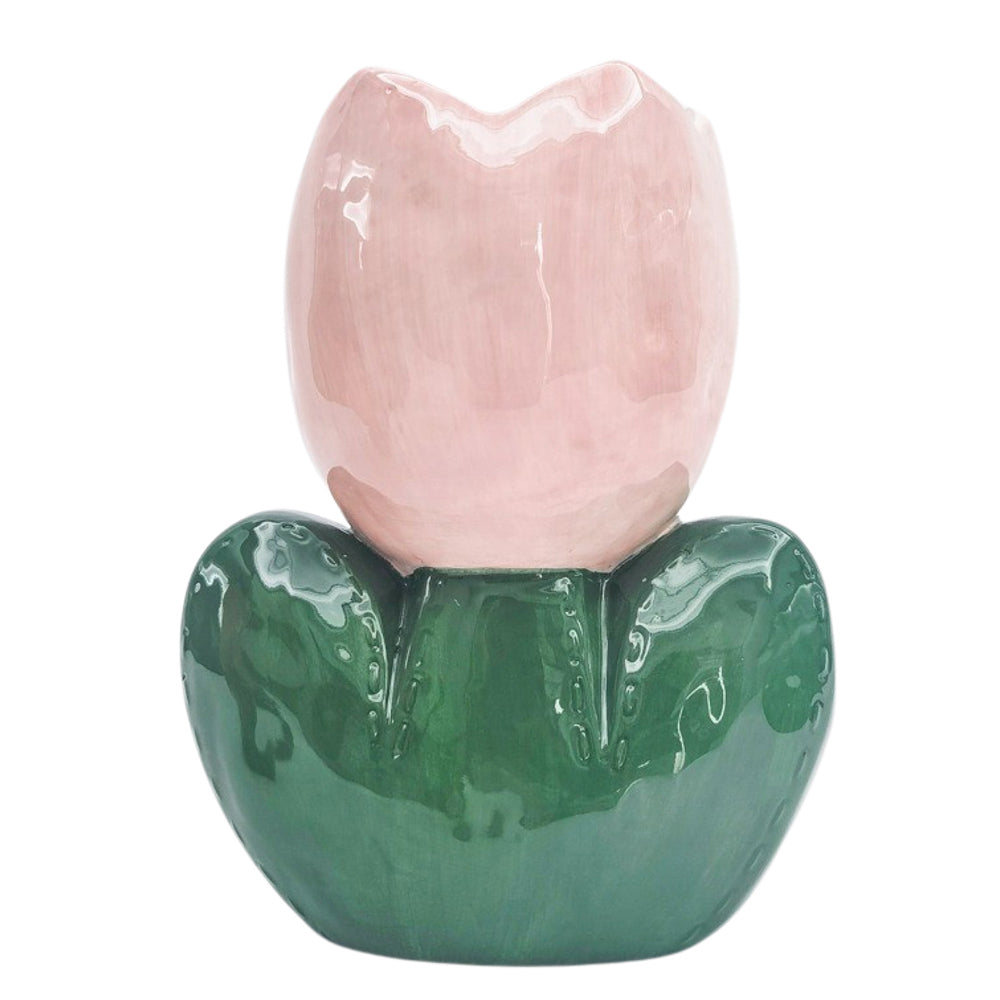 2PK Urban Tulip Vase Pink 21cm Decorative Home Kitchen/Lounge Decor