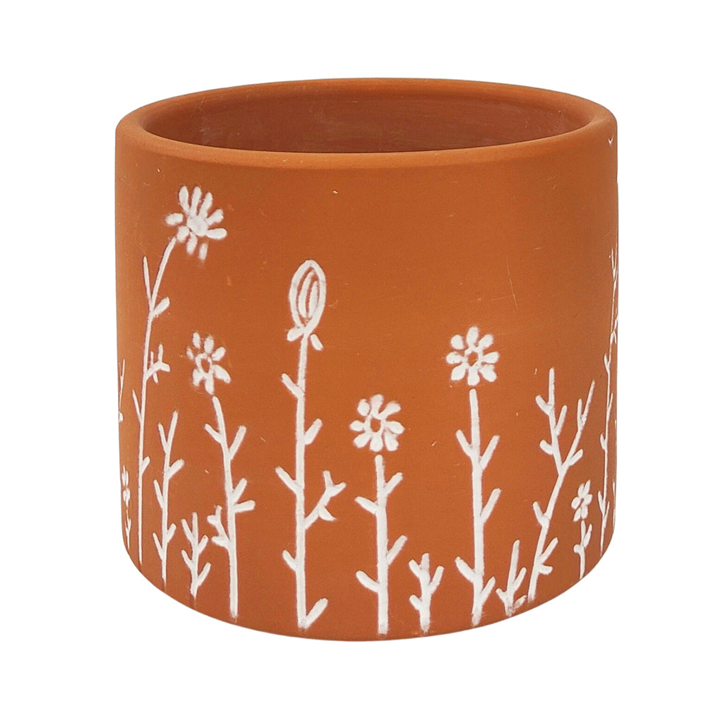 2x Urban Riya 10.5cm Ceramic Plant Pot Planter Small - Terracotta