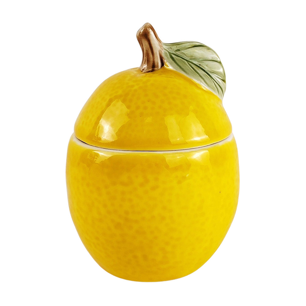 2x Urban 12.5cm Lemon Jar Snacks/Treats Container w/ Lid - Yellow