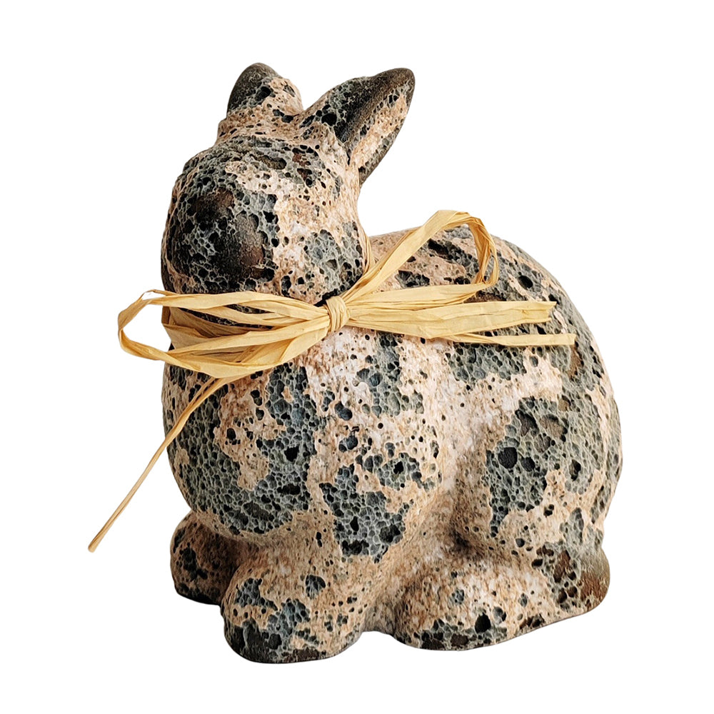 2x Urban 10.5cm Delphi Bunny Garden Ornament Home Yard Decor - Grey