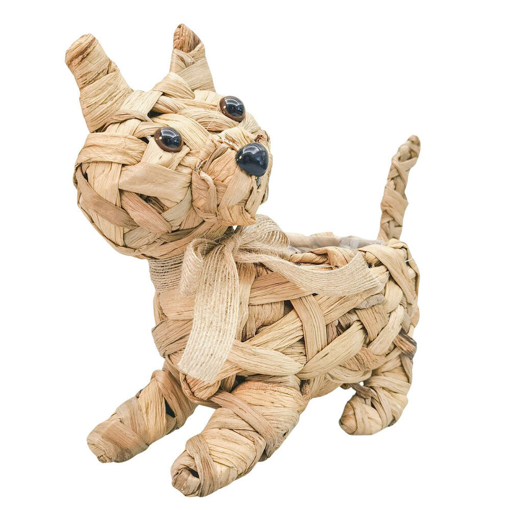 2PK Urban Coconut Fibre Woven Cat Outdoor Planter Pot 25cm Natural
