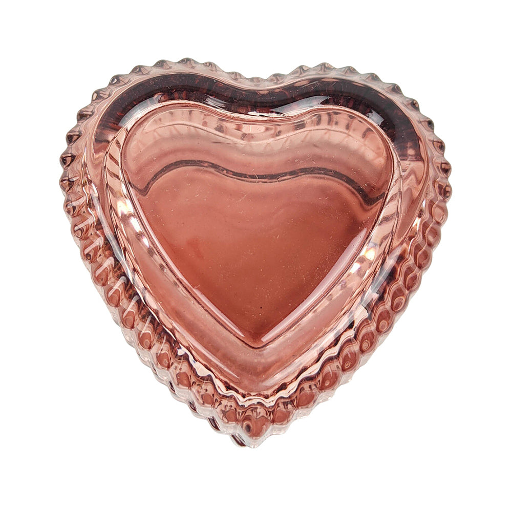 2PK Urban 9cm Tommy Heart Glass Canister Food Container - Rose