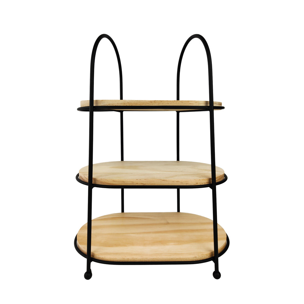 Urban 38cm Wooden 3-Tier Serving Stand Kitchen Organiser - Natural