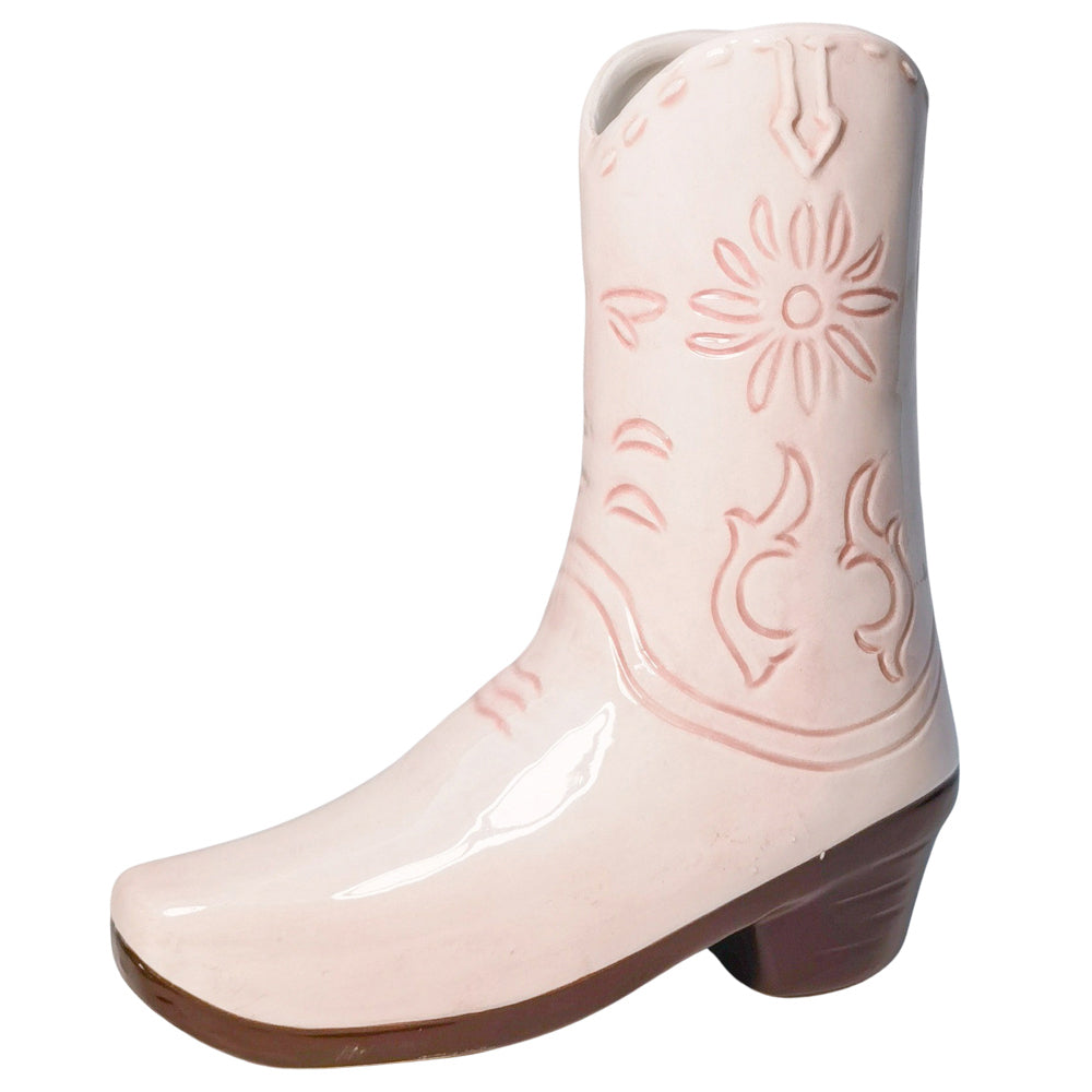 Urban Cowgirl Boot Vase Pink 19cm Decorative Home Decor