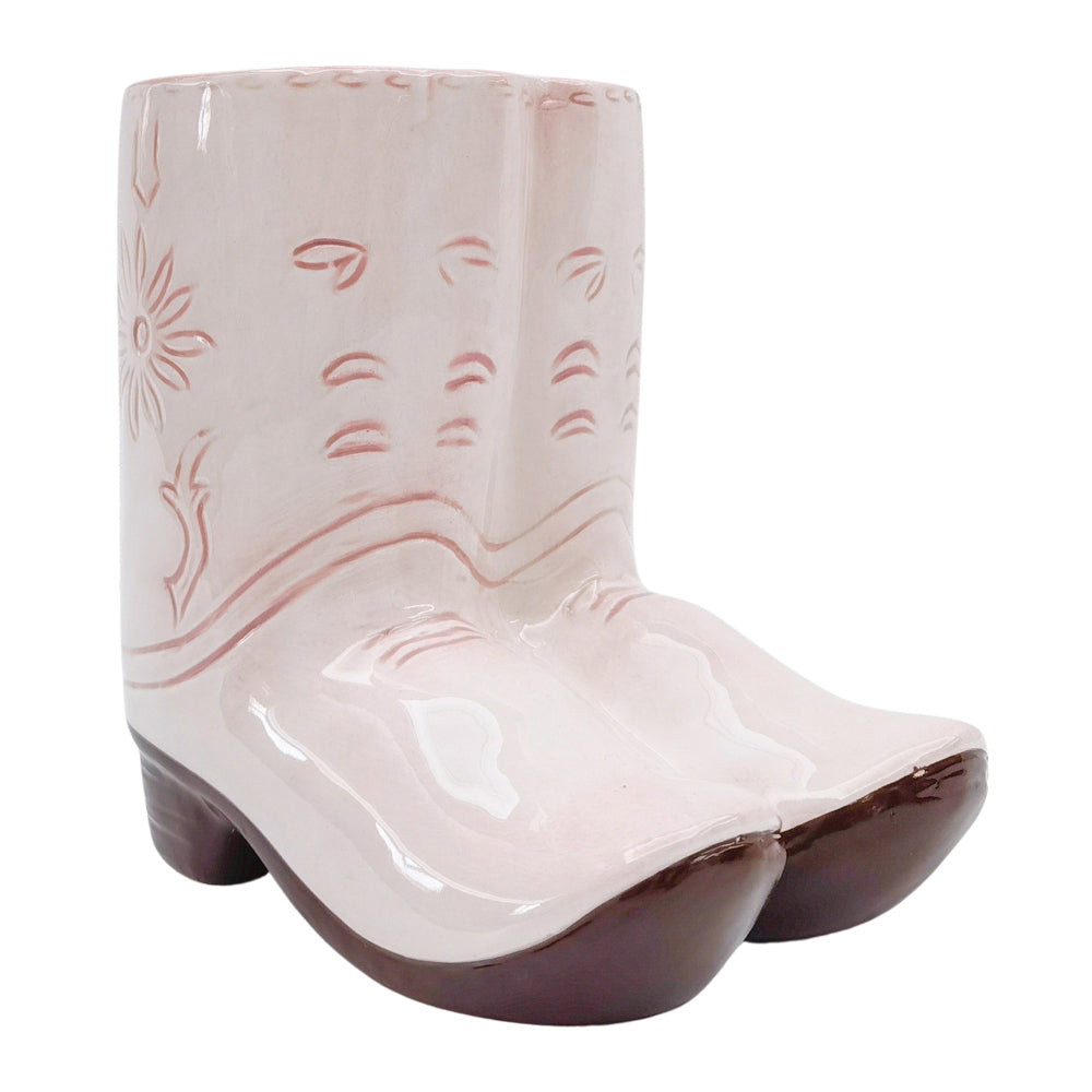 2PK Urban Cowboy Boots Planter Pink 16cm Home Decorative Garden Decor