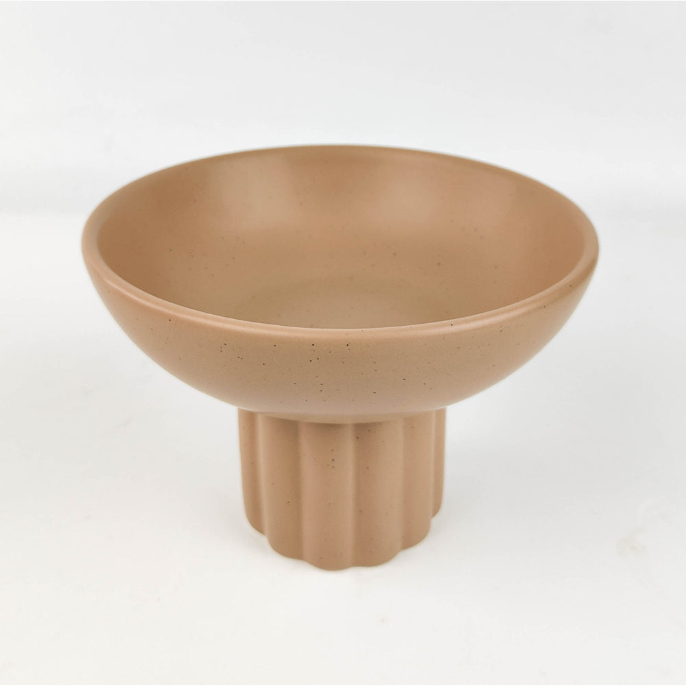 2x Urban Leilani 17cm Ceramic Tall Bowl Planter Home Decor - Beige