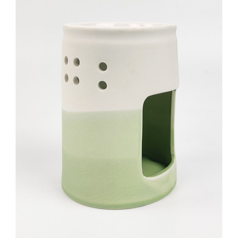 2x Urban Alora Horizon 12cm Ceramic Oil Burner Diffuser - White/Green