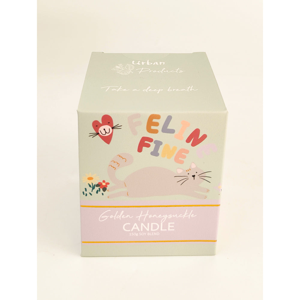 2x Urban Perfect Pets Cat Golden Honeysuckle 150g Glass Candle