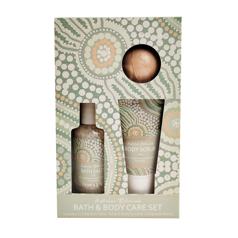 2x 3pc Urban ES Journey Bath Salt/Bomb/Body Scrub Care Set - Green