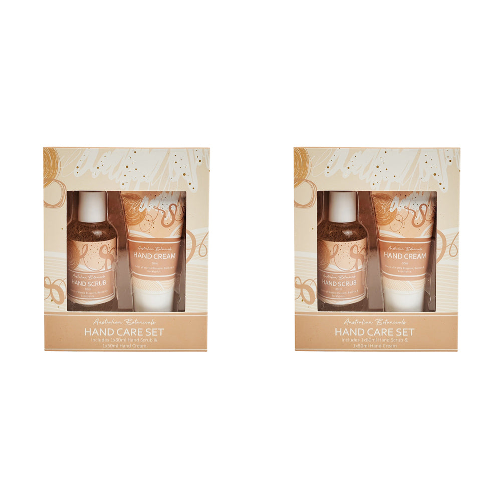 2x 2pc Urban Hailey 80ml Hand Scrub & 50ml Cream Care Set - Pink
