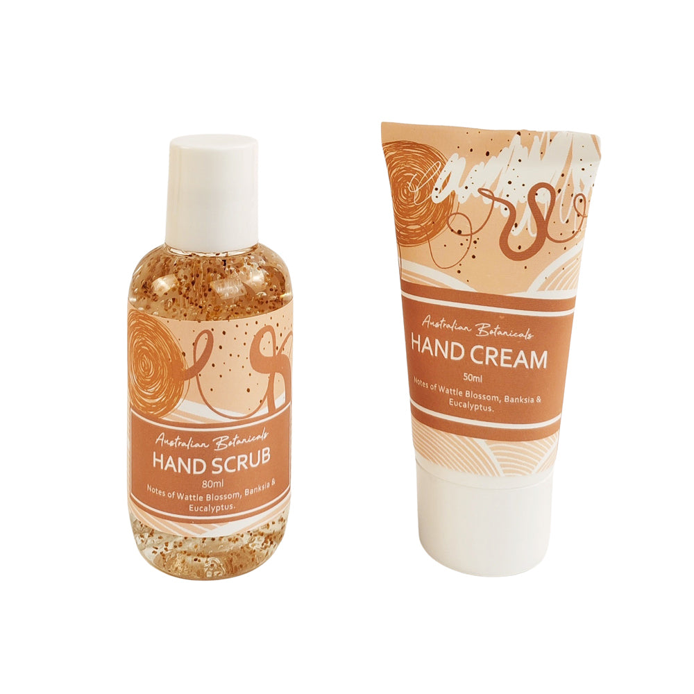 2x 2pc Urban Hailey 80ml Hand Scrub & 50ml Cream Care Set - Pink