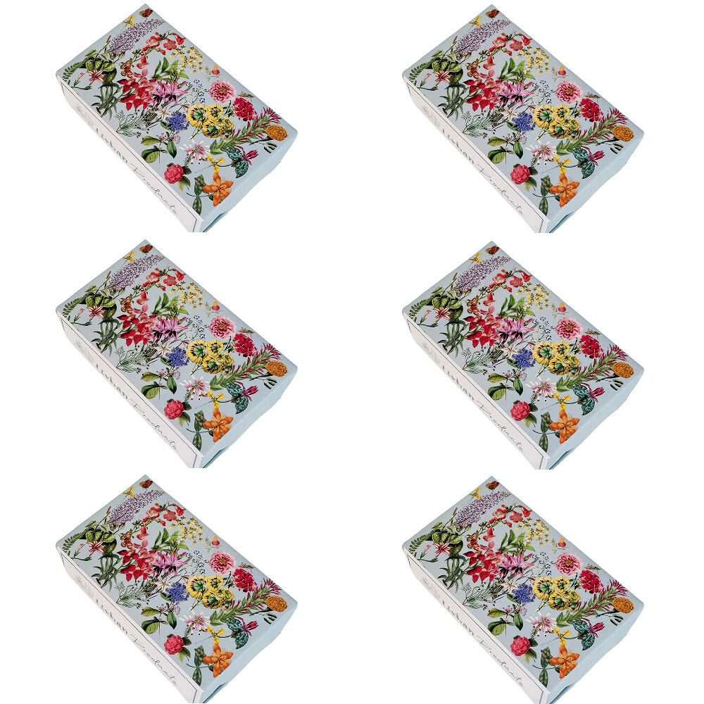 6PK Urban Australian Floral Botanicals Body Care Bar Soap 150g Blue/White
