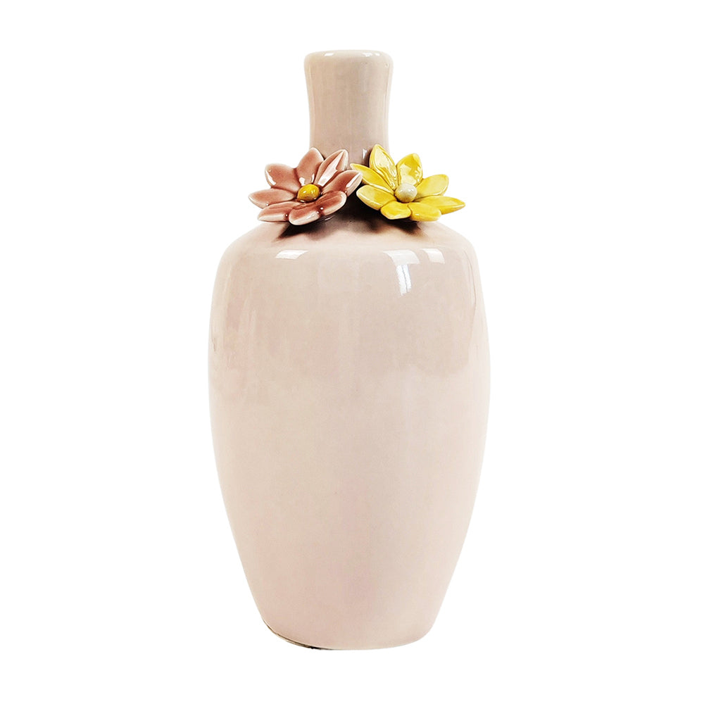 2x Urban Daphne 17cm Ceramic Flower Vase Home Decorative Pot - Pink
