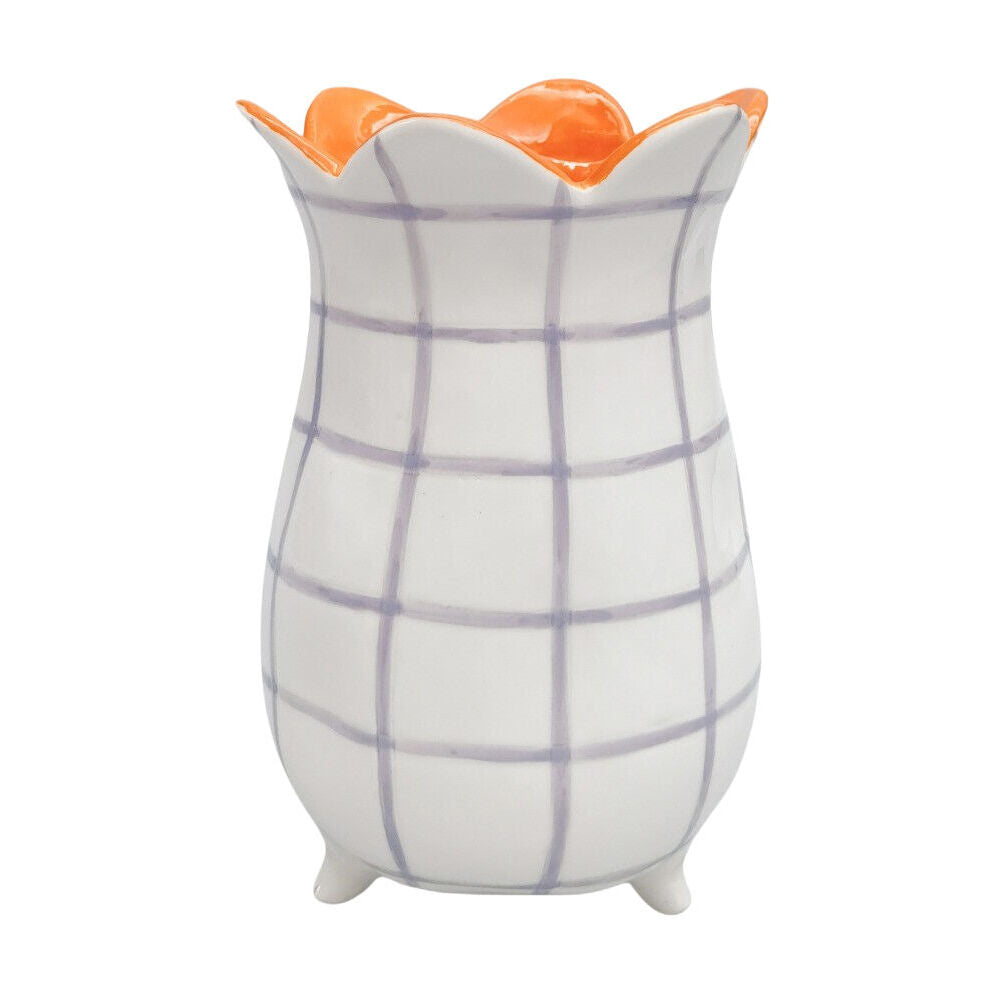 Urban Ceramic Halcyon Home Decor Flower Vase 18x12cm Mauve/Orange