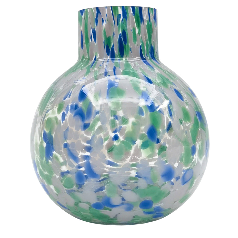Urban Jaslyn Speckle Glass Vase Green Blue Decorative Home Decor