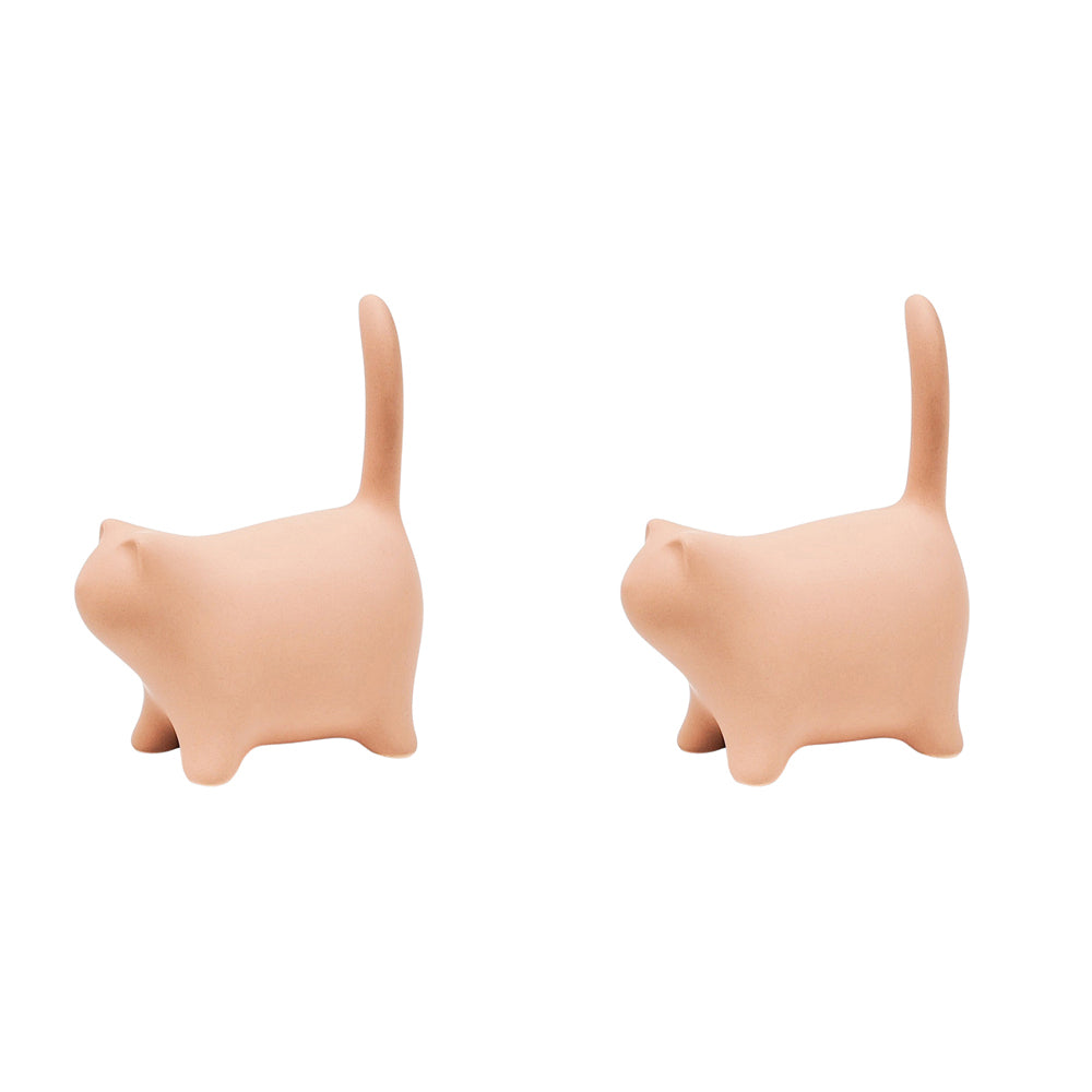 2PK Urban Products Cat Pot/Garden/Shelf Ornament Bisque 13cm