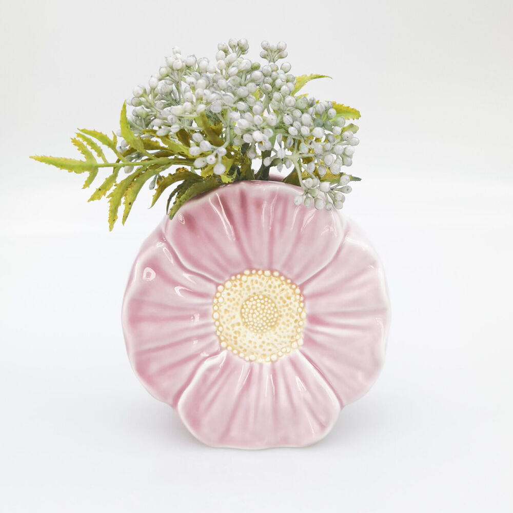 Urban Ceramic Flower Home Decorative Vase 13x7cm Pink/Yellow