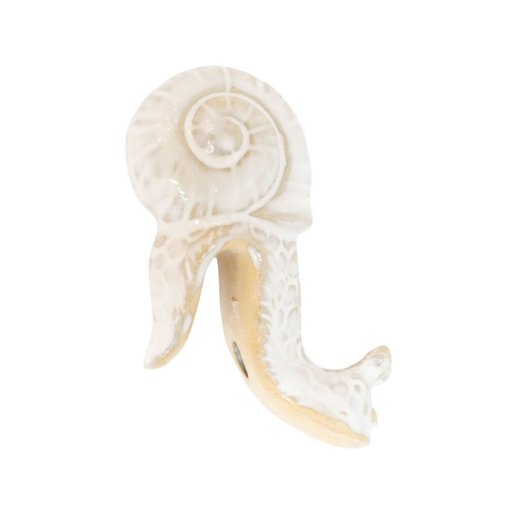 6PK Urban Ceramic Snail Outdoor Planter Pot Hanger Accessory 7cm White