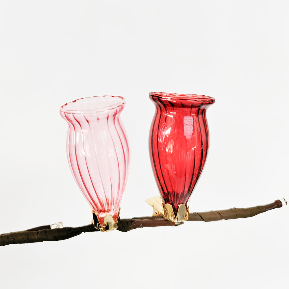 2x 2pc Urban Products Kinkora Flower Clip Vases Light
