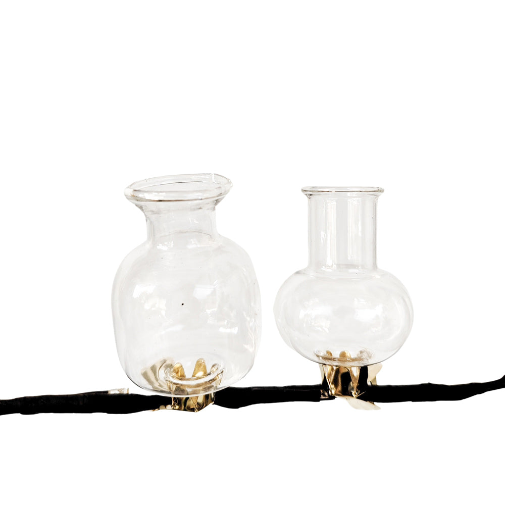2x 2pc Urban Products Kinkora Test Tube Clip Vases Clear