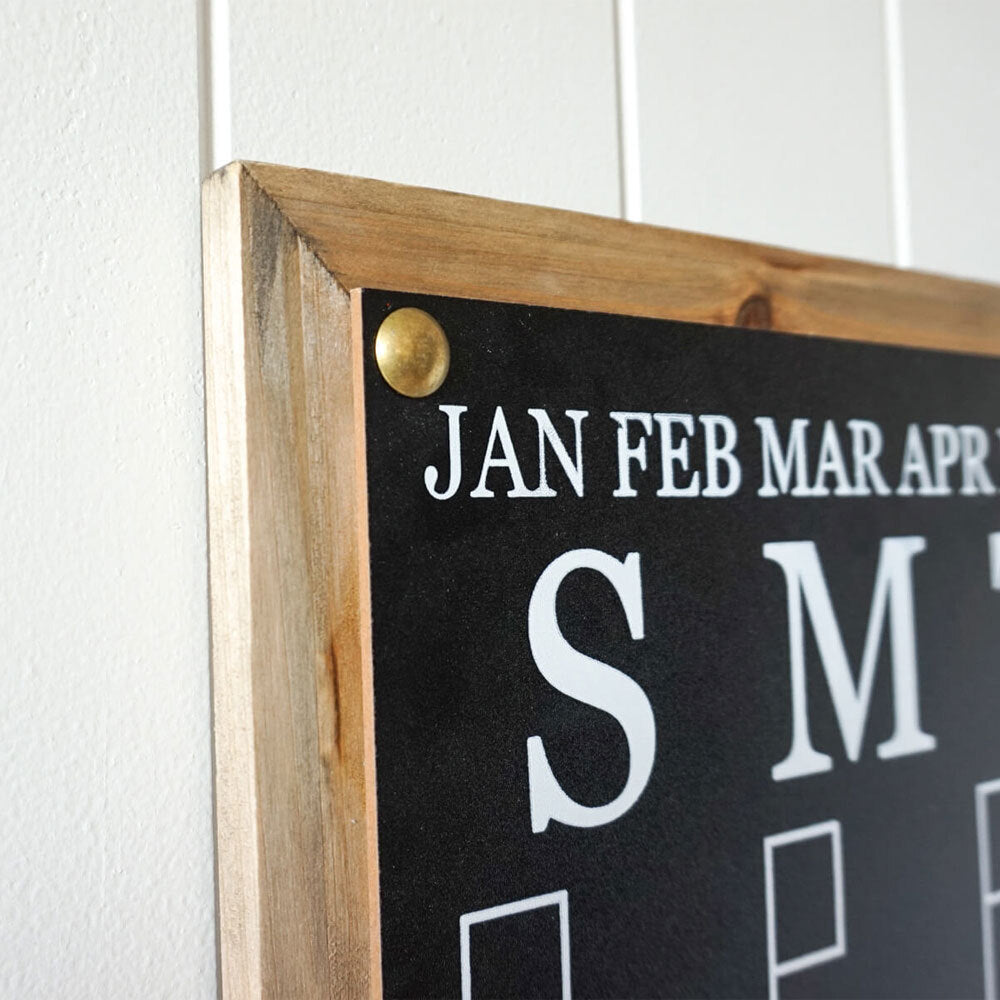 Rayell Square Chalkboard Weekly Planner 60x60cm w/ Hanging Hook